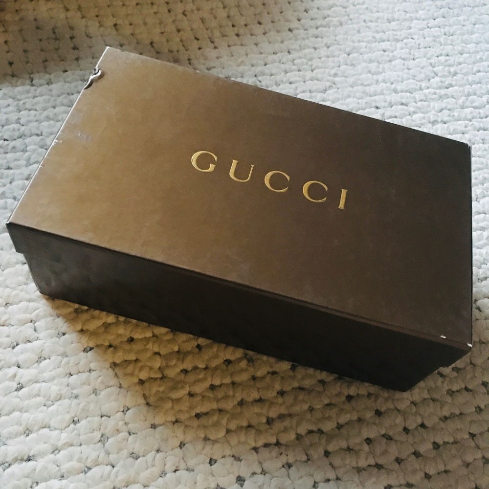 GUCCI Gold Double GG's LOGO Shoe Storage Box 12" 7 - Picture 1 of 5